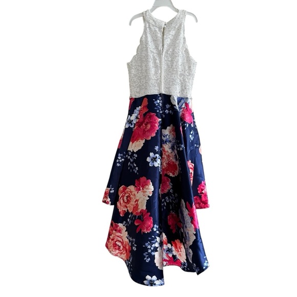 Speechless High Low Floral Dress Lace Embellished Sleeveless Girls 10-12 - Picture 4 of 10